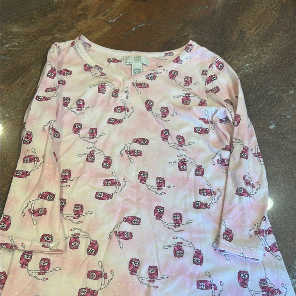 Pink Owl Print LADIES LIKE NEW GOWN